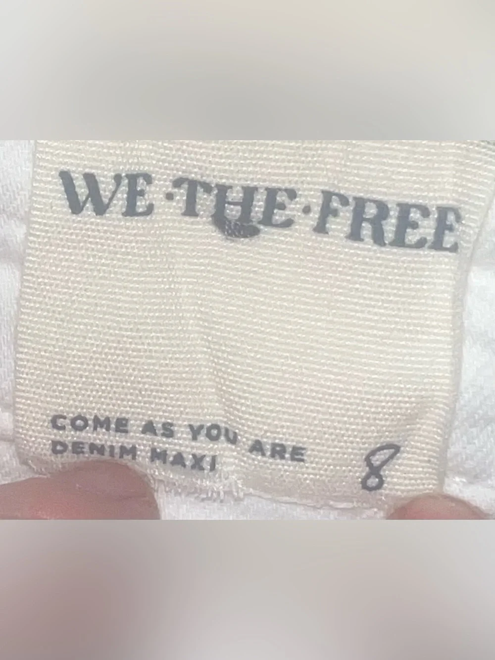 NWT We the Free People Come as you are white denim maxi skirt size 8 - Picture 5 of 6